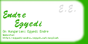 endre egyedi business card